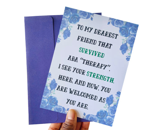 ABA Survivor Support•One Sided Greeting Card•5x7