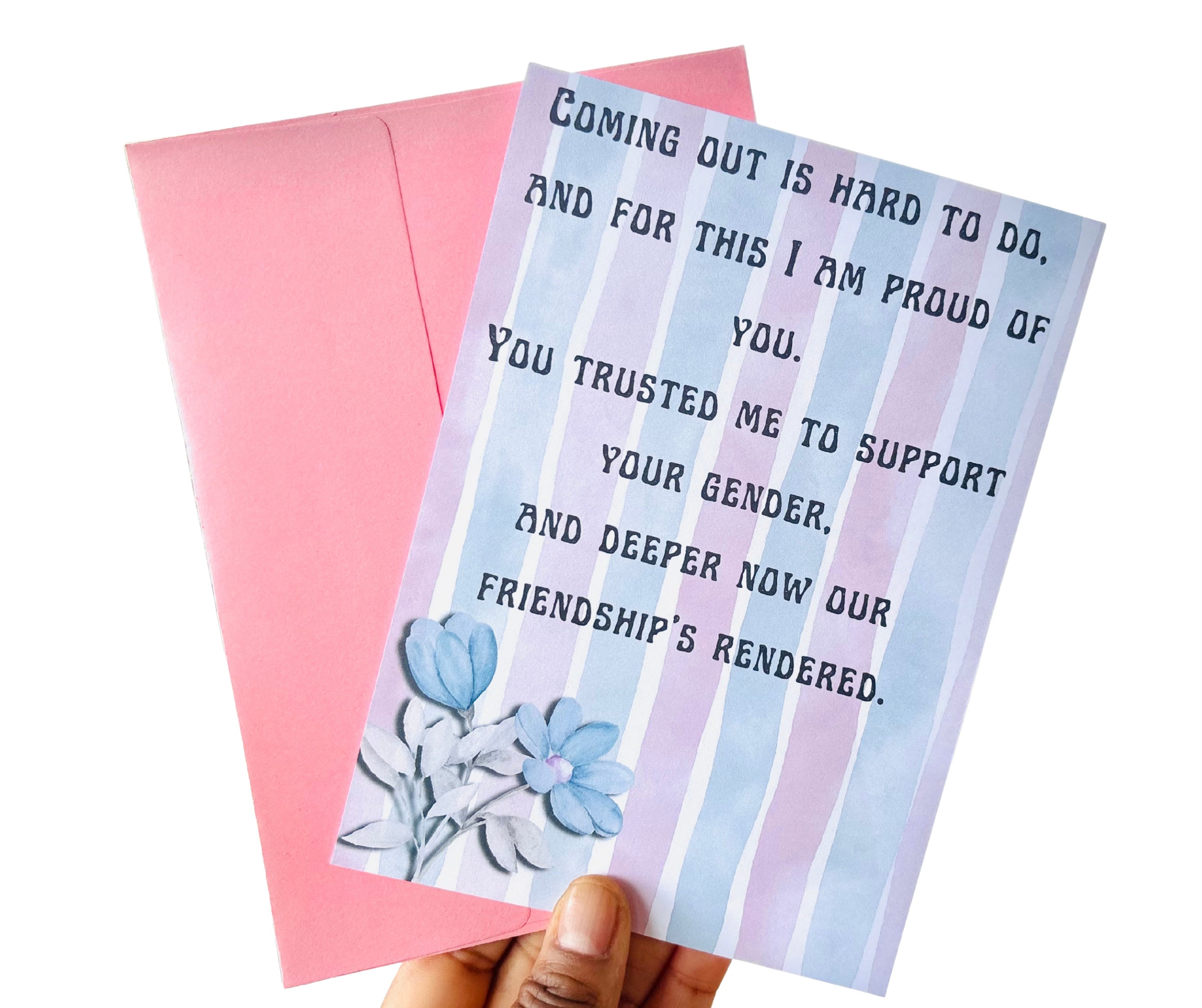 Coming Out As Trans•One Sided Greeting Card•5x7