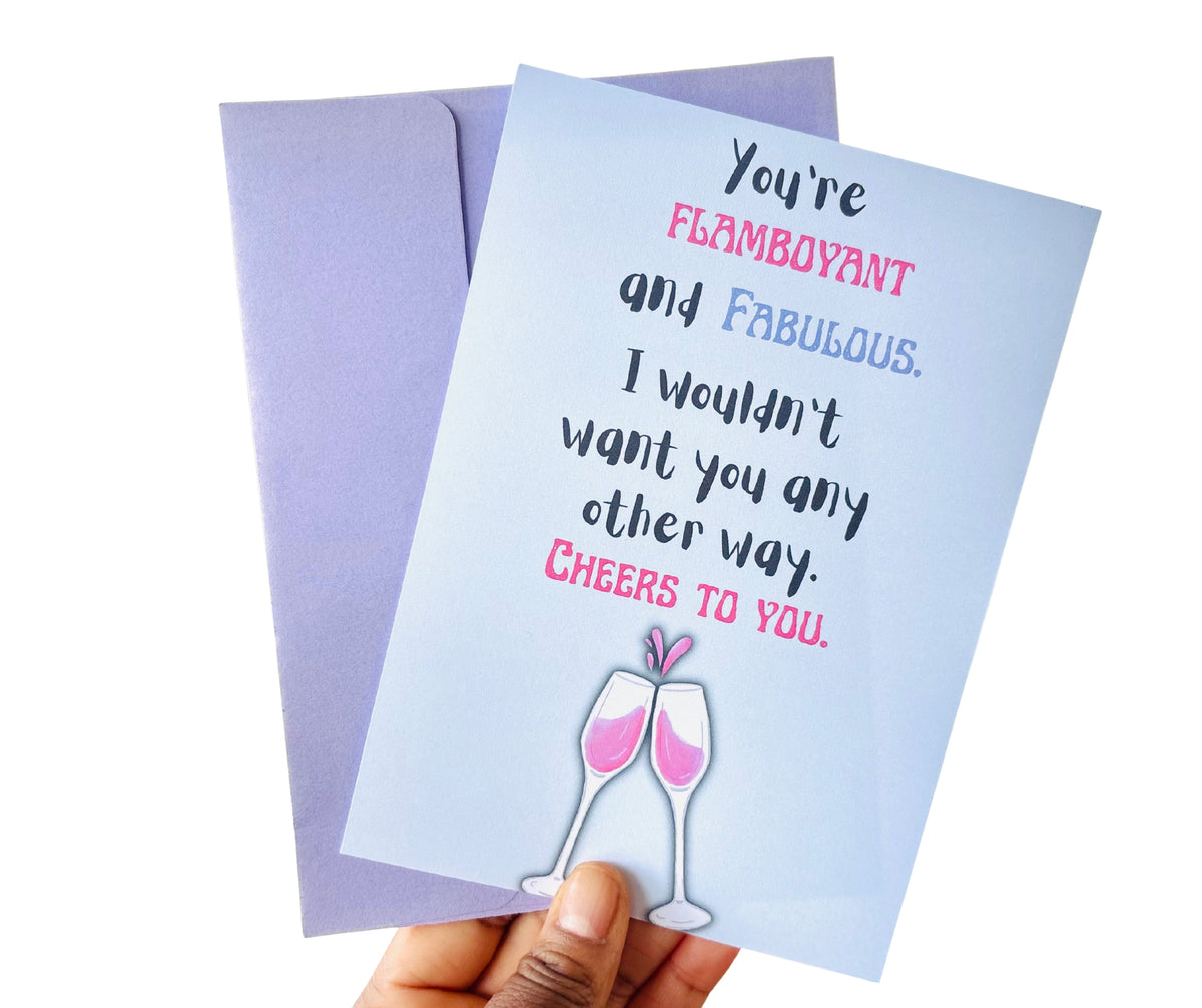 Flamboyant And Fabulous•One Sided Greeting Card•5x7