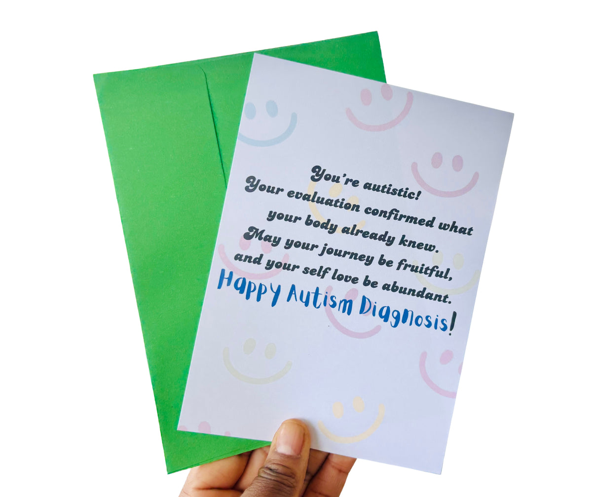 Happy Autism Diagnosis•One Sided Greeting Card•5x7