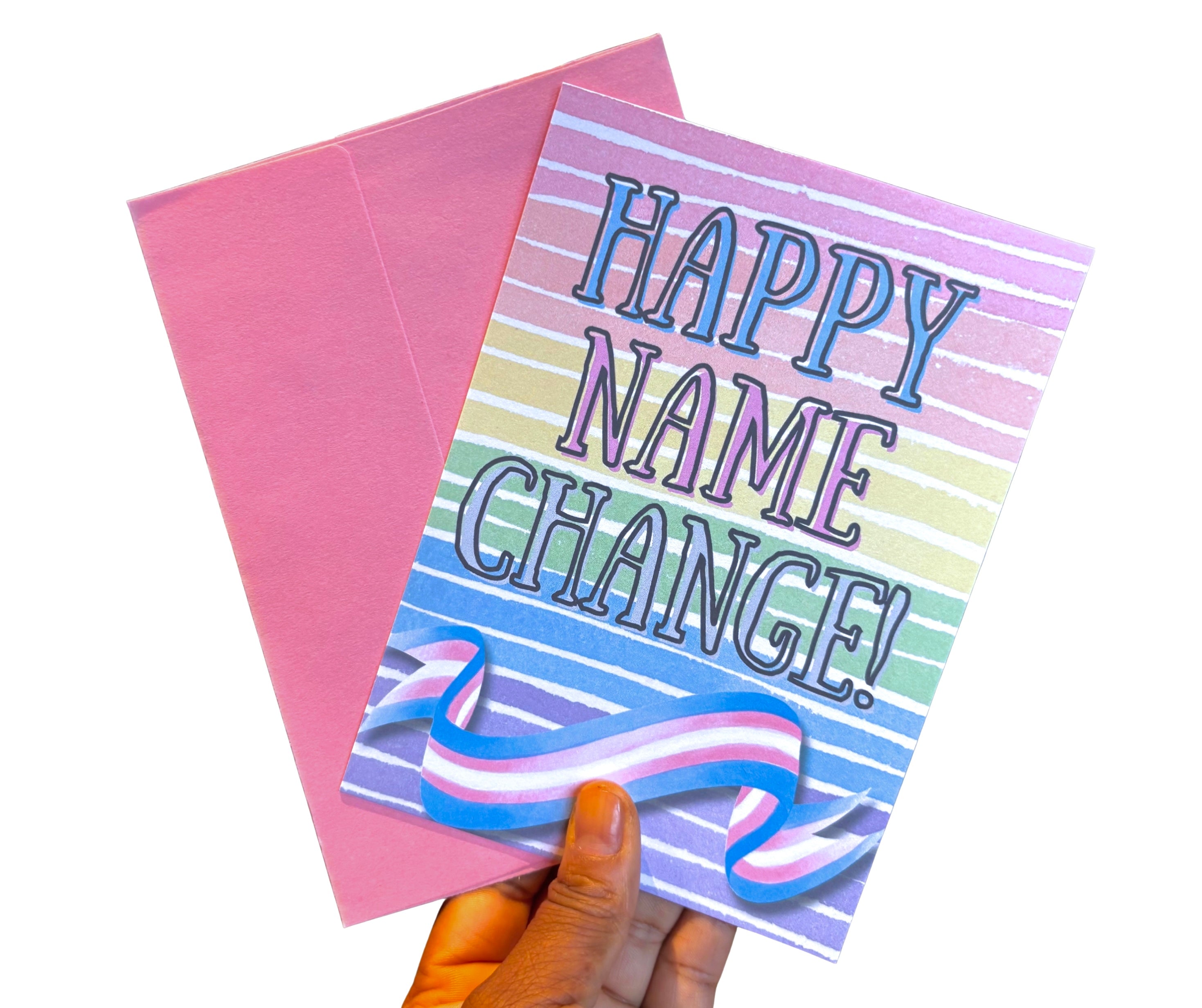 Happy Name Change•One Sided Greeting Card•5x7