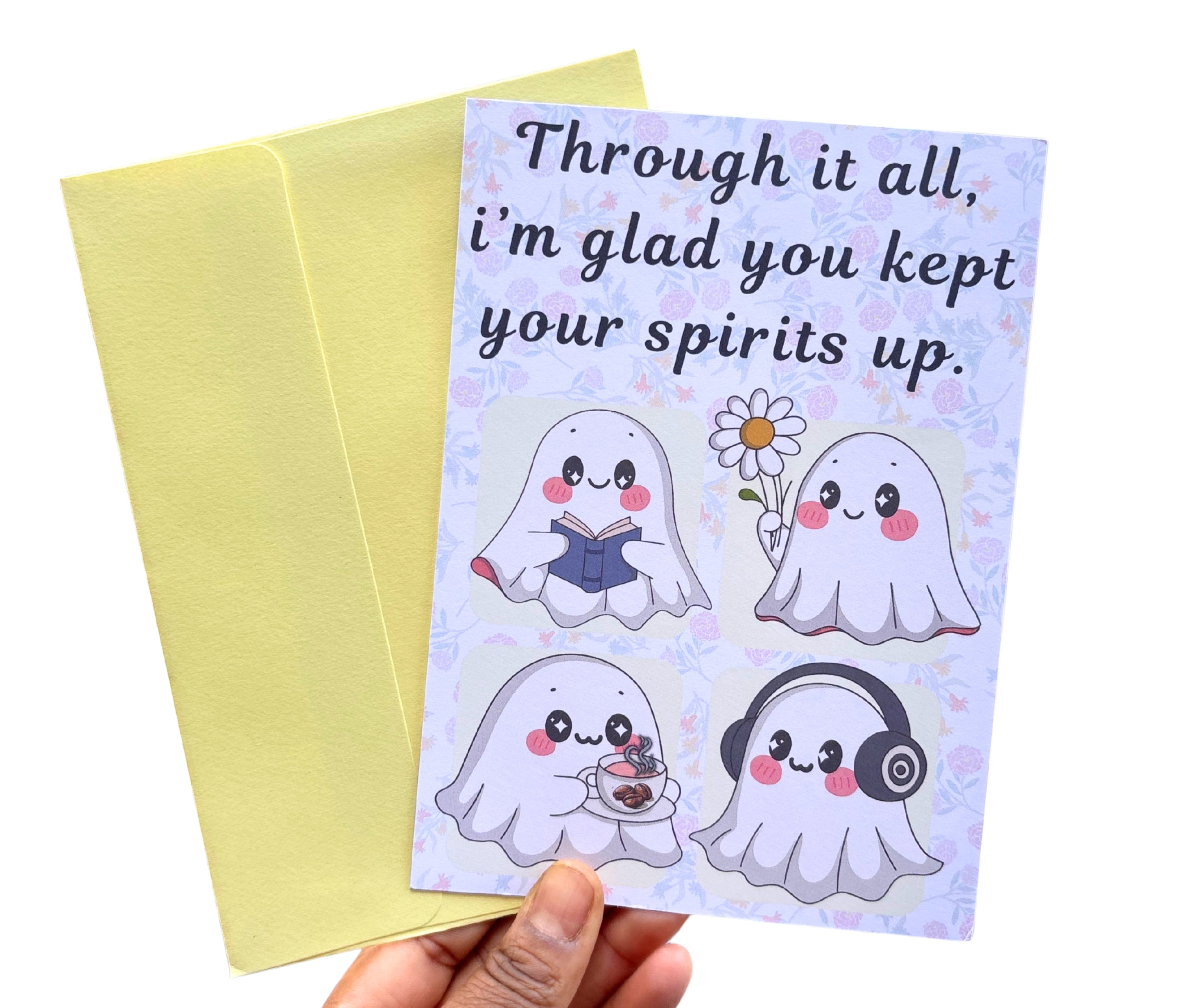 Keep Your Spirits Up•One Sided Greeting Card•5x7