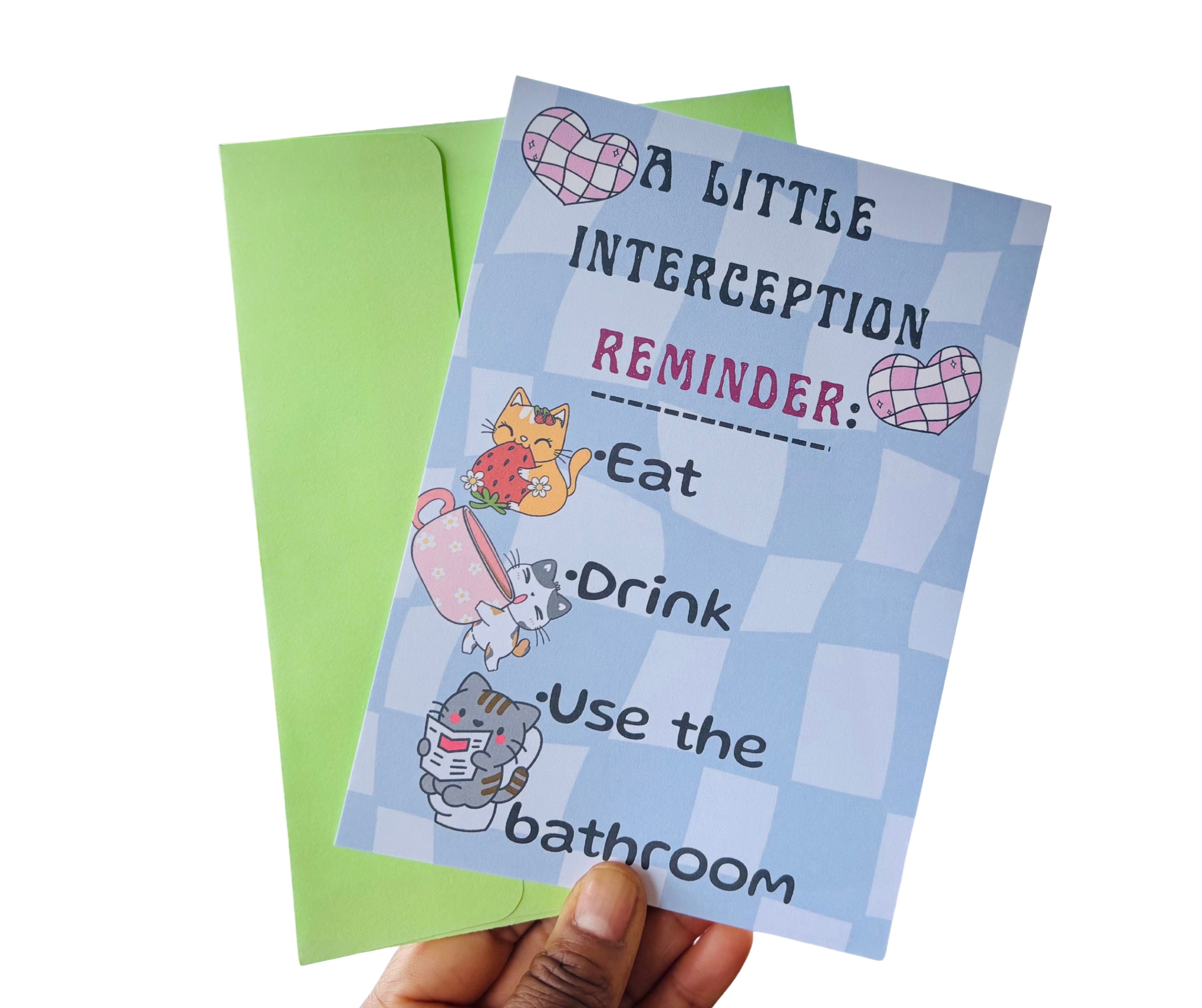 Interception Reminders•One Sided Greeting Card•5x7