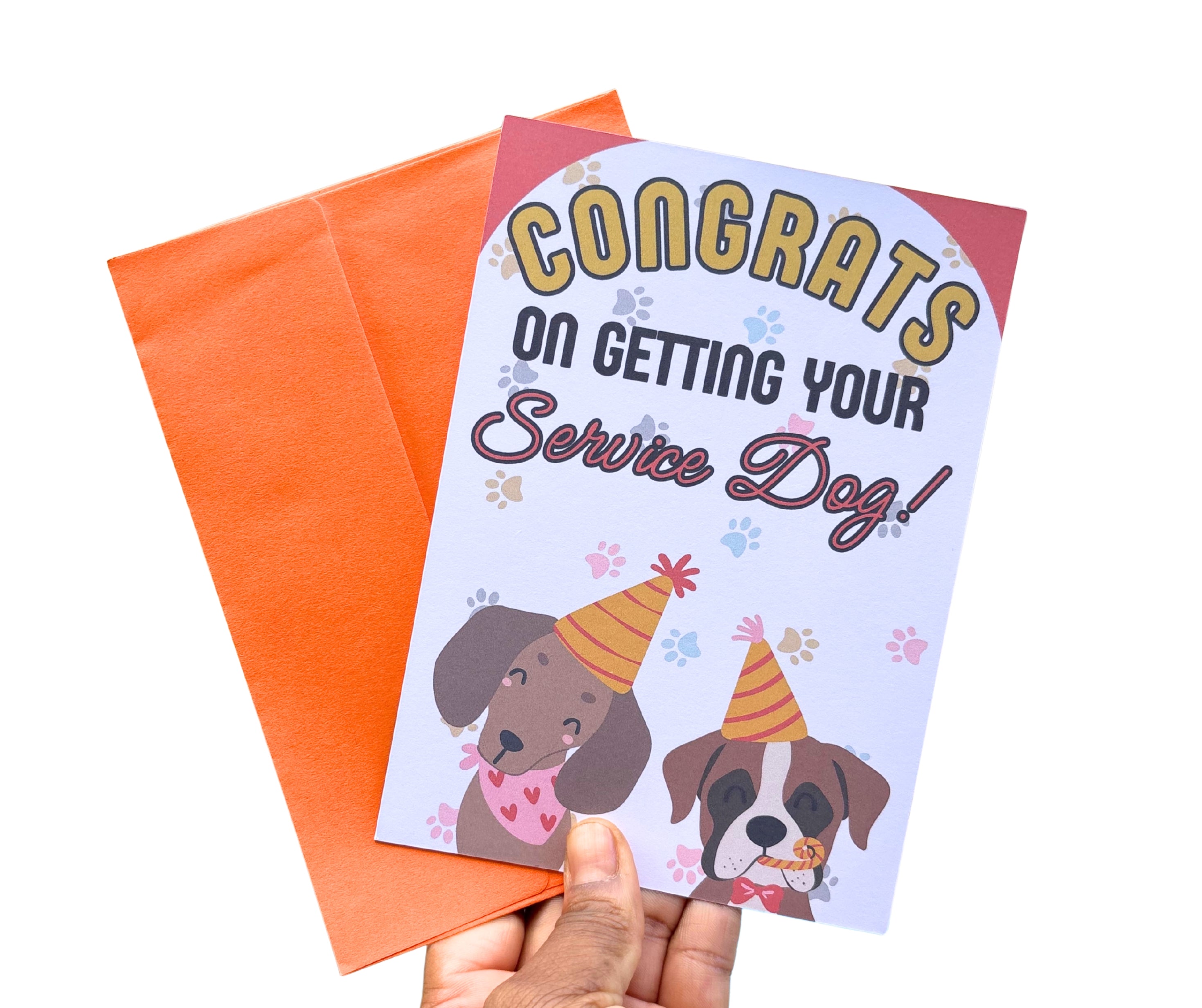 Congrats On Getting Your Service Dog!•5x7 One Sided Greeting Card