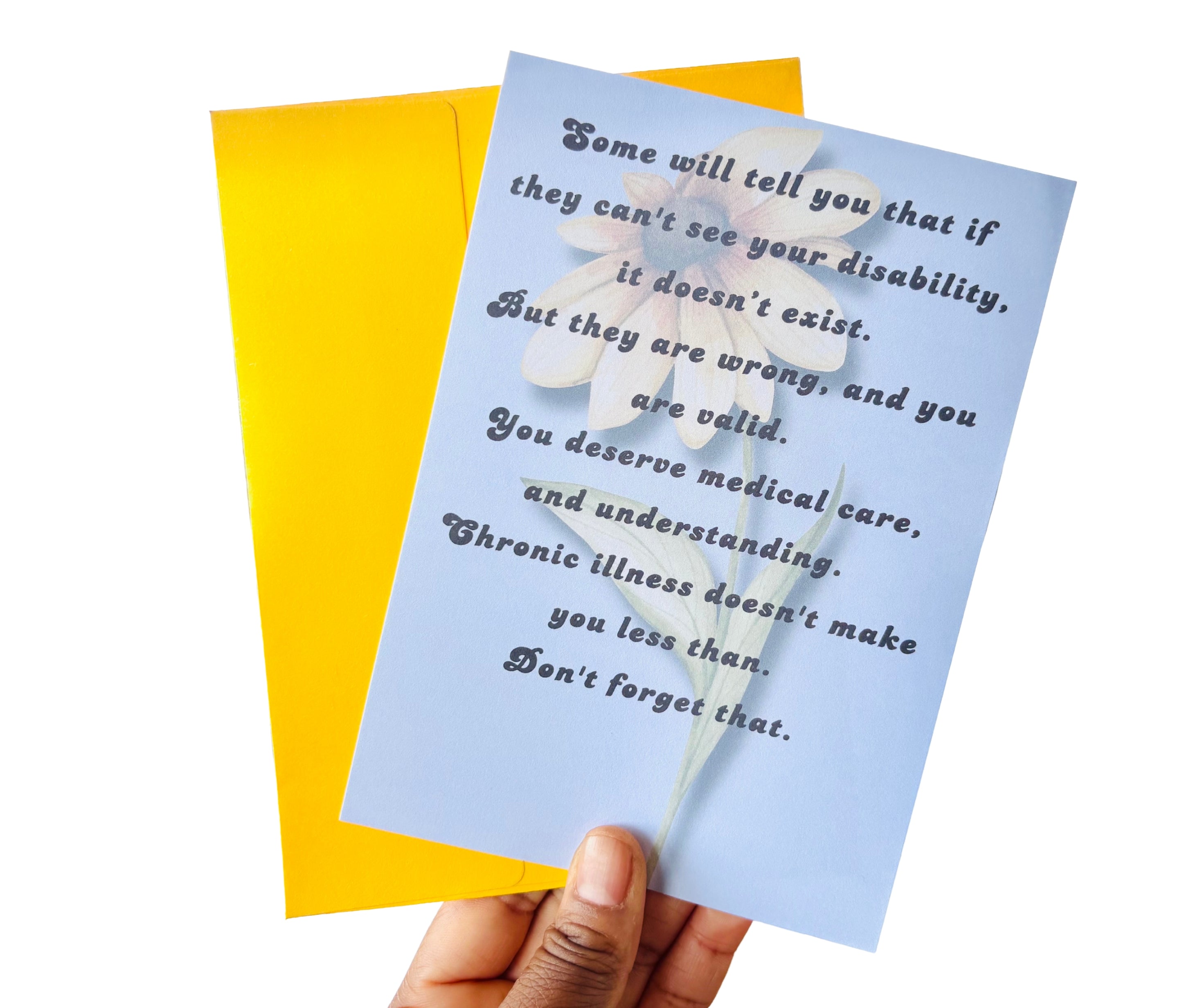 Invisible Disability Support•One Sided Greeting Card•5x7
