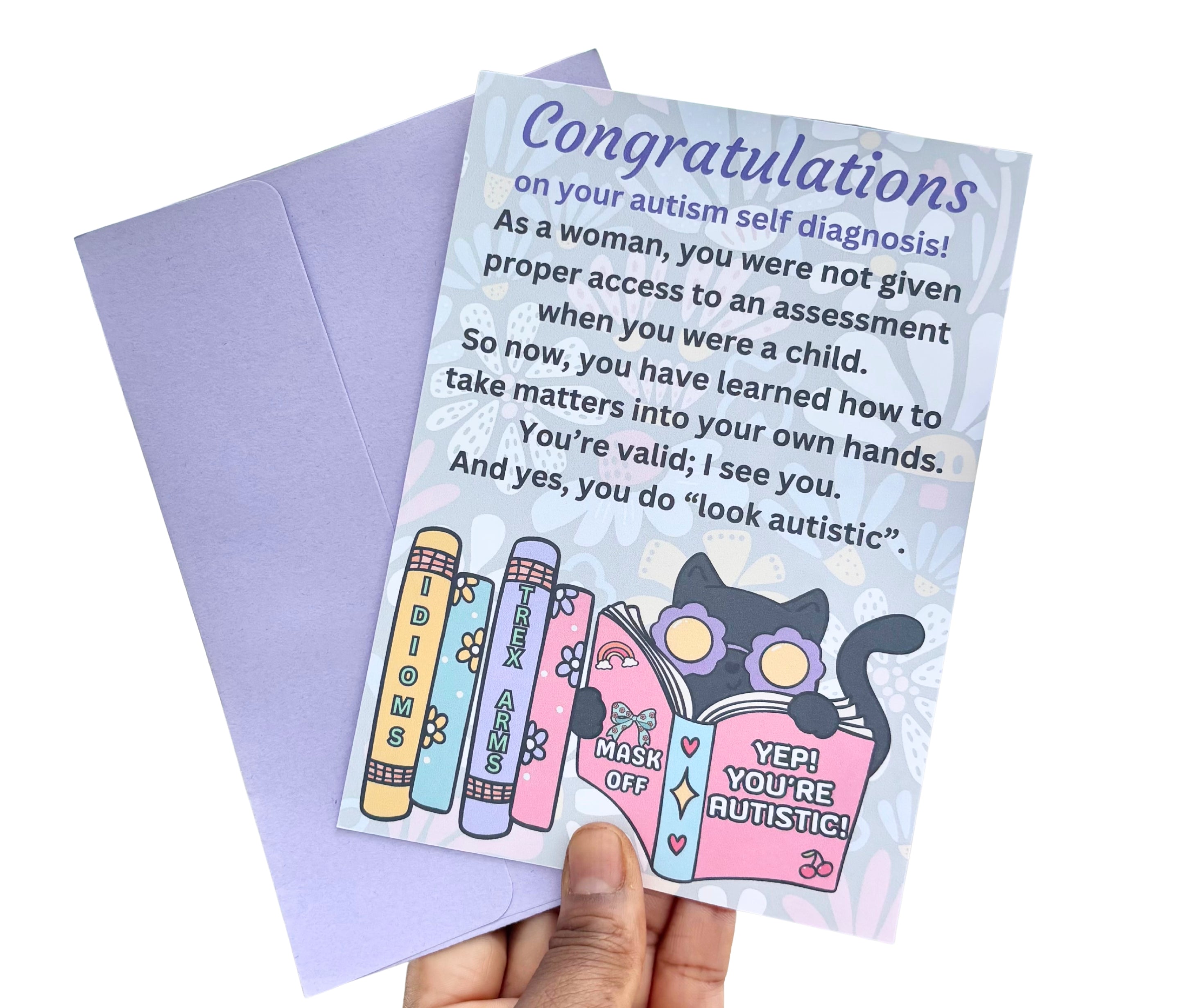 Congratulations On Your Autism Self Diagnosis•One Sided Greeting Card•5x7