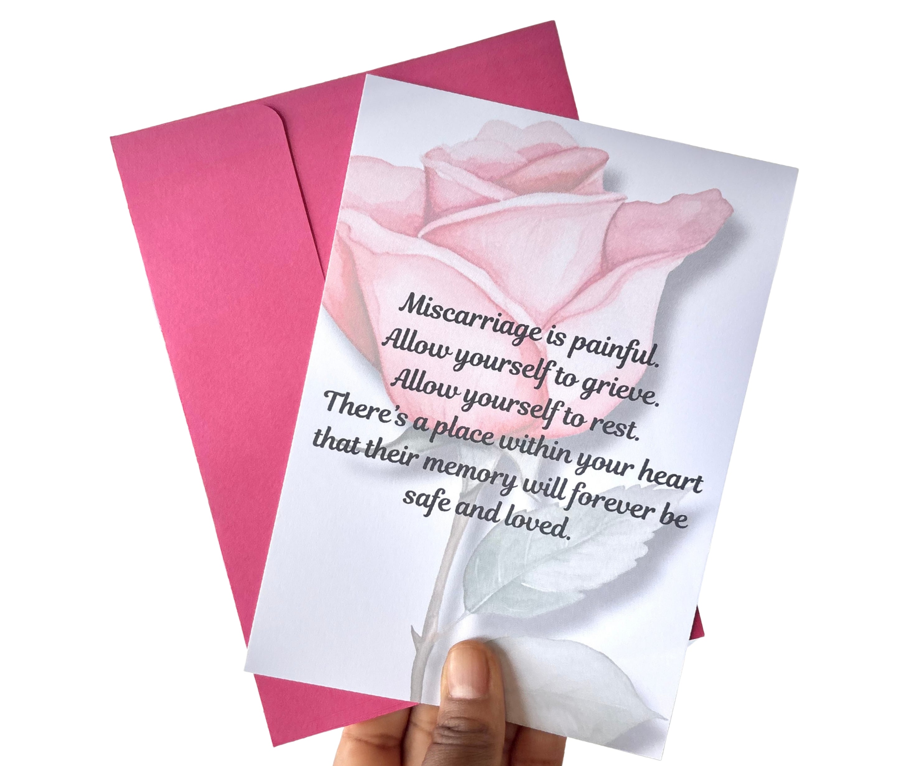 Support After A Miscarriage•One Sided Greeting Card•5x7