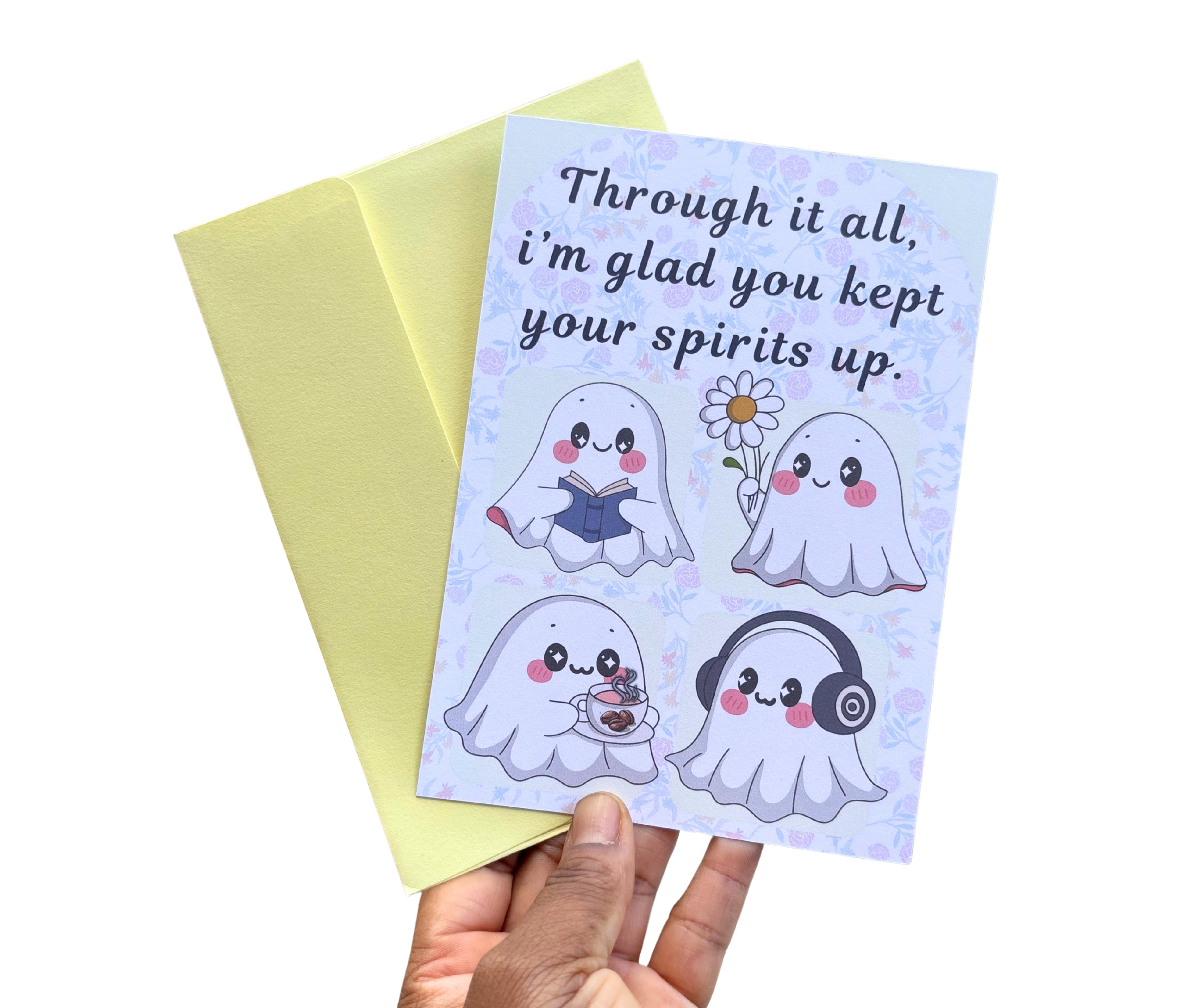 Keeping Your Spirits Up With Chronic Illness•5x7 One Sided Greeting Card