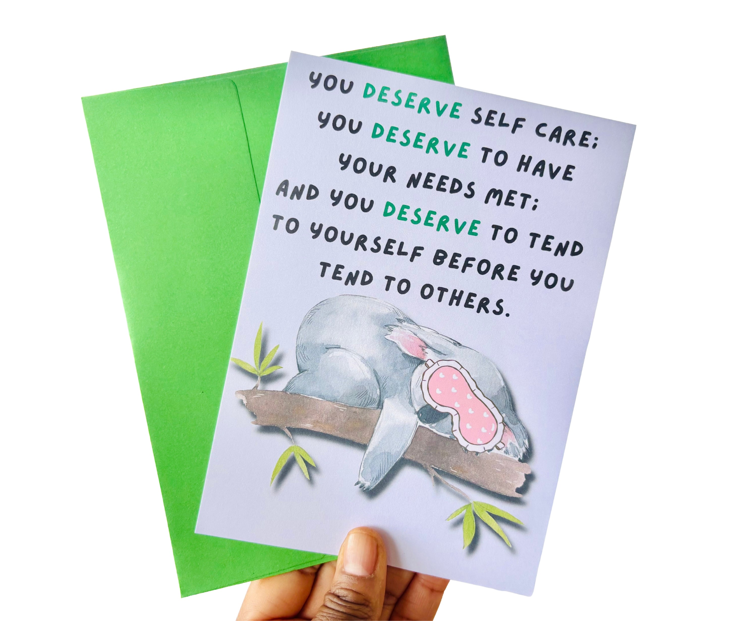 The Importance Of Self Care And Rest•One Sided Greeting Card•5x7