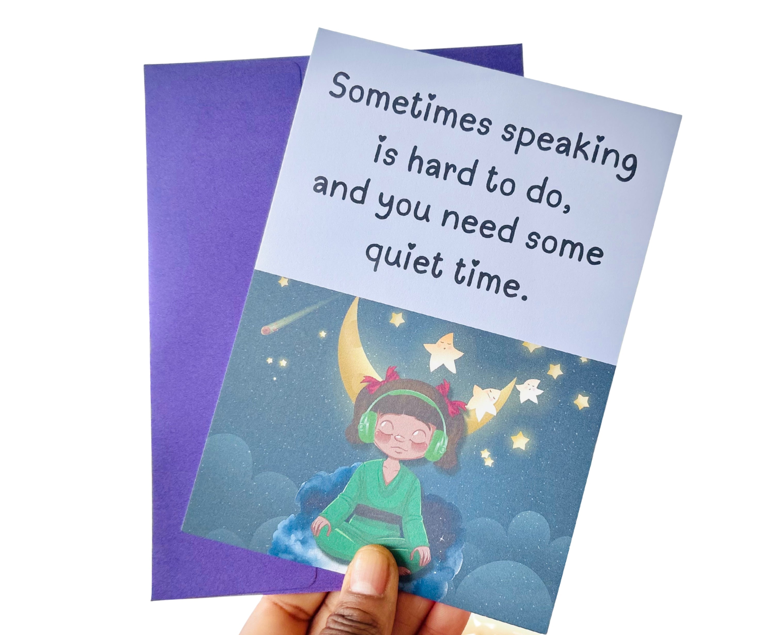 Quiet Time Is Valid•One Sided Greeting Card•5x7