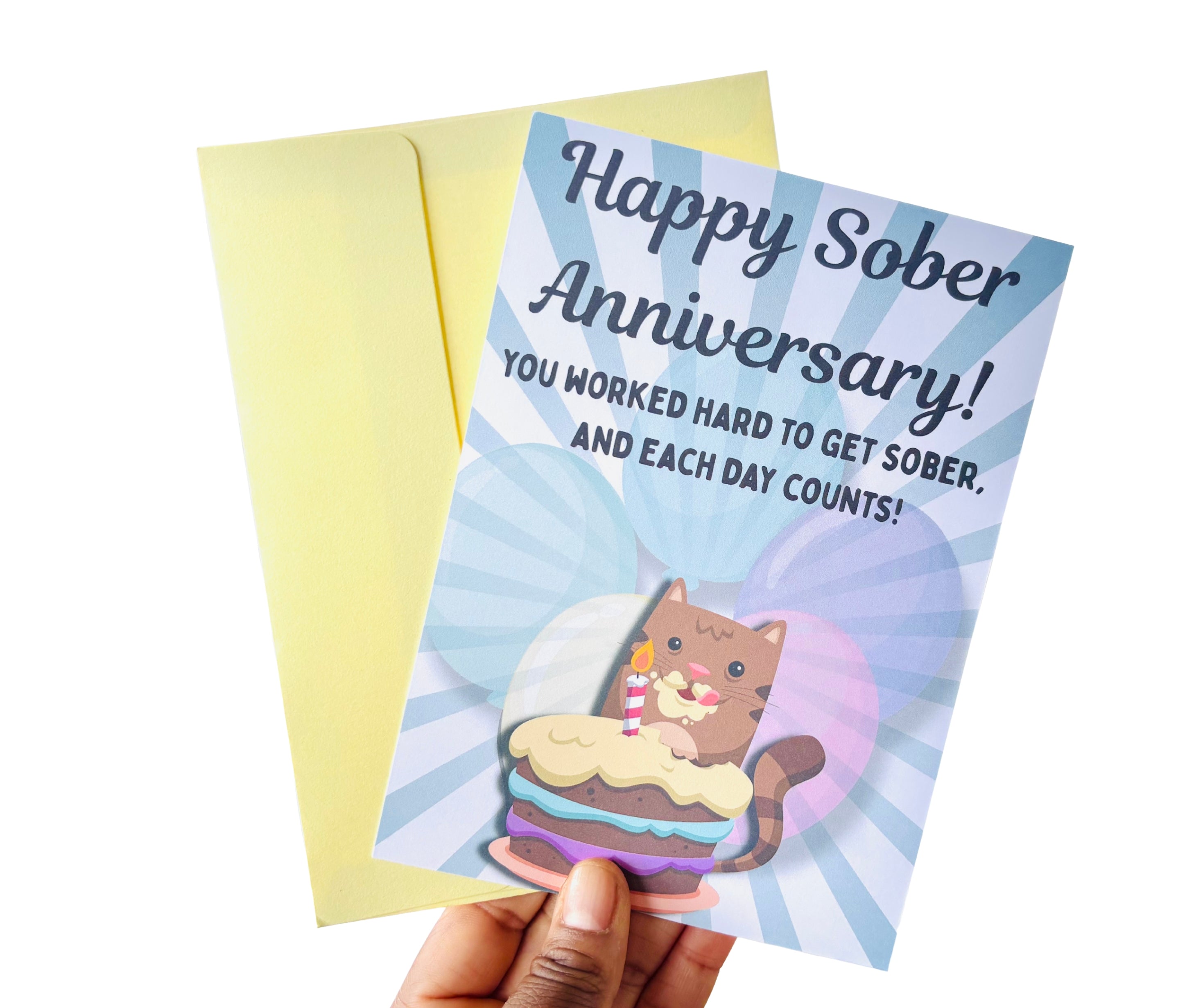 Sober Anniversary Celebration•One Sided Greeting Card•5x7